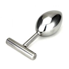 Серебристая анальная втулка в форме яйца IXI25260