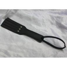 Кожаная шлепалка черная для БДСМ