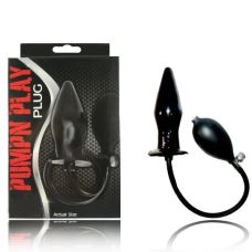 Надувна анальна пробка Lovetoy Pump and Play чорний