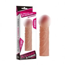 Насадка Подовжуюча на пеніс закрита Lovetoy Pleasure X-TENDER тілесна