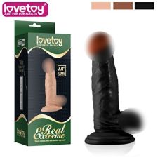 Фалоімітатор 17,8 / 4 см реалістичний з венами чорний на присоску Lovetoy