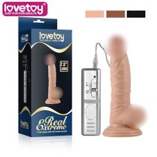 Вібратор на присоску тілесний реалістик Lovetoy Real Extreme 3 speed Lifelike