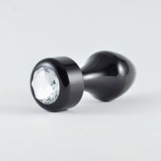 Анальна пробка lovetoy чорна з каменем