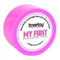 Бондажна стрічка для фіксації тіла БДСМ Lovetoy рожева довжина 15 метрів