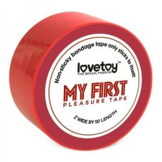 Безопасный скотч для фиксации тела Lovetoy красный в БДСМ