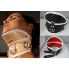 Чорно-червоний корсет на шию Deluxe Padded для БДСМ