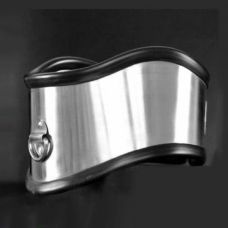 Регульований нашийник БДСМ з нержавіючої сталі та гуми сріблястого кольору Bdsm4u