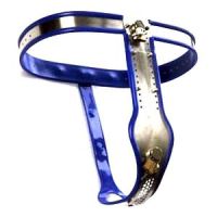 Женский пояс верности БДСМ из нержавеющей стали синего цвета Bdsm4u Model T Premium Женский пояс верности БДСМ из нержавеющей стали синего цвета Bdsm4u Model T Premium