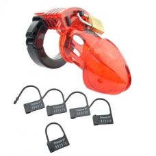 Пояс верности мужской красный Mystim Pubic Enemy Number One