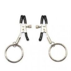 Зажими на соски с кольцами для острых ощущений в БДСМ