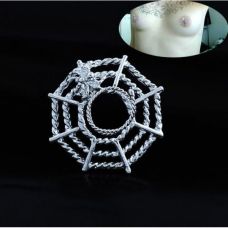 Зажимы на соски в виде паутинки для БДСМ