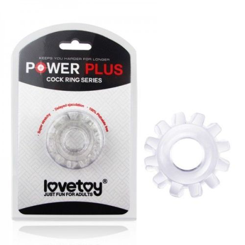 Прозрачное эрекционное кольцо на пенис Lovetoy Power Plus