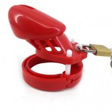 Чоловічий пояс вірності укорочена версія червоний