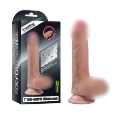 Фалоімітатор силіконовий з яєчками на присоску Lovetoy