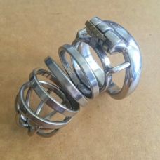 Пояс верности с вырезами БДСМ мужской из нержавеющей стали серебристого цвета Bdsm4u длина 90 мм