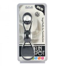 Вагинальные шарики Duo Fun Spot Lovetoy черные