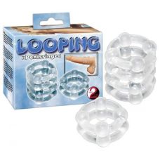 Набір з двох прозорих силіконових кілець на член Orion looping
