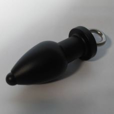 Металева анальна вилка з раширителем чорна