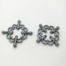 Металлические зажимы на соски с зубчиками для БДСМ