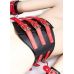 Шкіряний корсет-фіксатор з кайданами для рук Чорний з червоним Bdsm4u