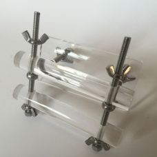 Прозрачный фиксатор на пенис с металлическим креплением для БДСМ