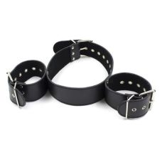 Шкіряний бондаж-кайдани для рук і шиї БДСМ