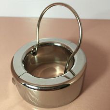 Бондаж на пенис с металлическим кольцом для БДСМ фиксации