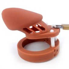 Пояс вірності чоловічий силіконовий коричневий CB-6000S укорочена версія