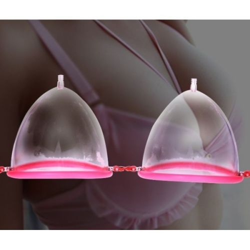 Двойная вакуумная помпа для груди розовая Kiki Breast Enlarager