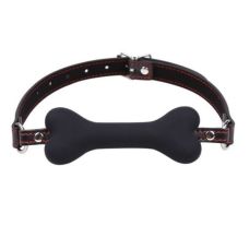 Кляп у рот із силіконовою подушечкою кісточкою чорного кольору Bdsm4u