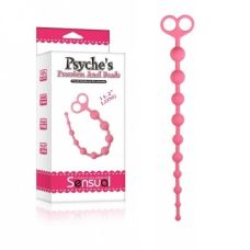 Анальний ланцюжок силіконовий Lovetoy Psyche s рожевий