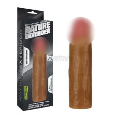 Збільшує насадка на пеніс силіконова з реалістичною структурою lovetoy тілесна