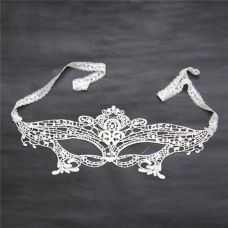 Еротична маска на очі білого кольору Cottelli Collection Seductress