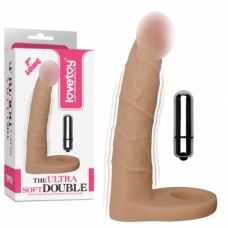 Вибро-насадка на пенис для двойного анально вагинального проникновения Lovetoy The Ultra Soft Double-Vibrating