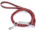Нашийник з плетеним повідцем БДСМ червоного кольору Bdsm4u
