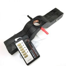 Електричний затискач для члена та мошонки БДСМ дерев'яний чорного кольору Bdsm4u розмір L