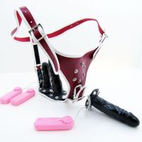 Тройний страпон анально-вагінальний Bdsm4u з вибрацией червоний Тройний страпон анально-вагінальний Bdsm4u з вибрацией червоний