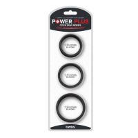 Комплект силиконовых колец на член Lovetoy Power Plus Soft Silicone Pro Ring черный