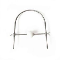 Кляп для рта с шариком белым на дуге из нержавеющей стали