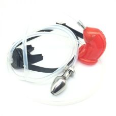 Пояс верности с уринальной системой подключенной к кляпу или анальной пробке красный OXBALL RECYCLER