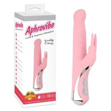 Вибратор силиконовый с клиторальным стимулятором розовый Chisa Gyrating G-Bunny 