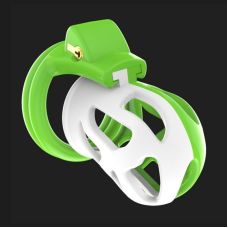 Пояс верности с замком БДСМ мужской салатово белого  цвета Bdsm4u Q228