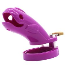 Мужской пояс верности в виде рыбки  розового цвета