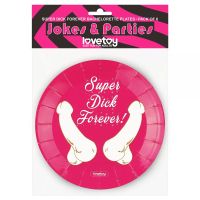 Тарілки для дівич-вечора або секс вечірки Super Dick Forever Bachelorette Paper Plates 6 шт