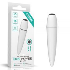 Вибратор для стимуляции клитора белый Lovetoy IJOY Rechargeable Power Play