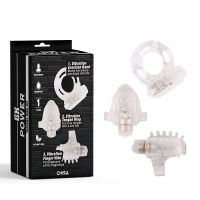 Эрекционные виброкольца на пенис прозрачные Chisa Teasers Ring Kit