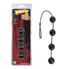 Анальні кульки на веречок чорні Chisa Anal Balls Medium