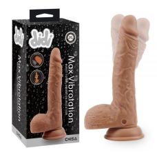 Реалістичний вібратор з пультом на присоску бежевий Chisa Max Vibrotation