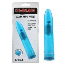 Клиторальный стимулятор пластиковый голубого цвета  Chisa Slim Mini
