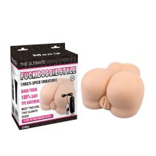 Мастурбатор анус и вагина с вибрацией телесного цвета Chisa Fuck Doggie Style